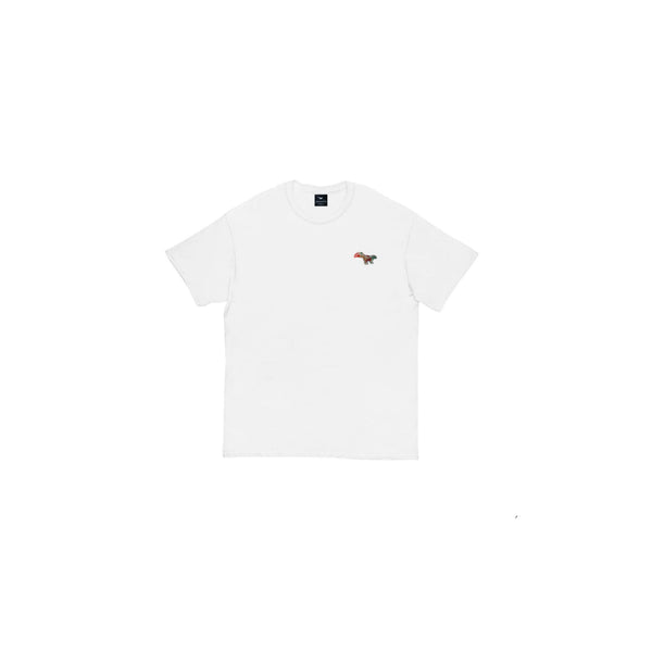 Simple & Clean Leaf Skunk Patch : White T -Shirt