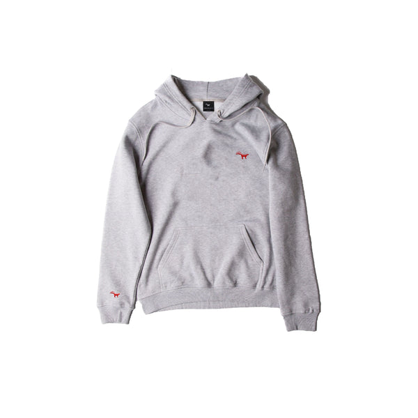 Red skunk patch jogger suit