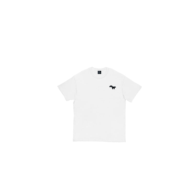 Simple & Clean Black Skunk Patch : White & Black T -Shirt